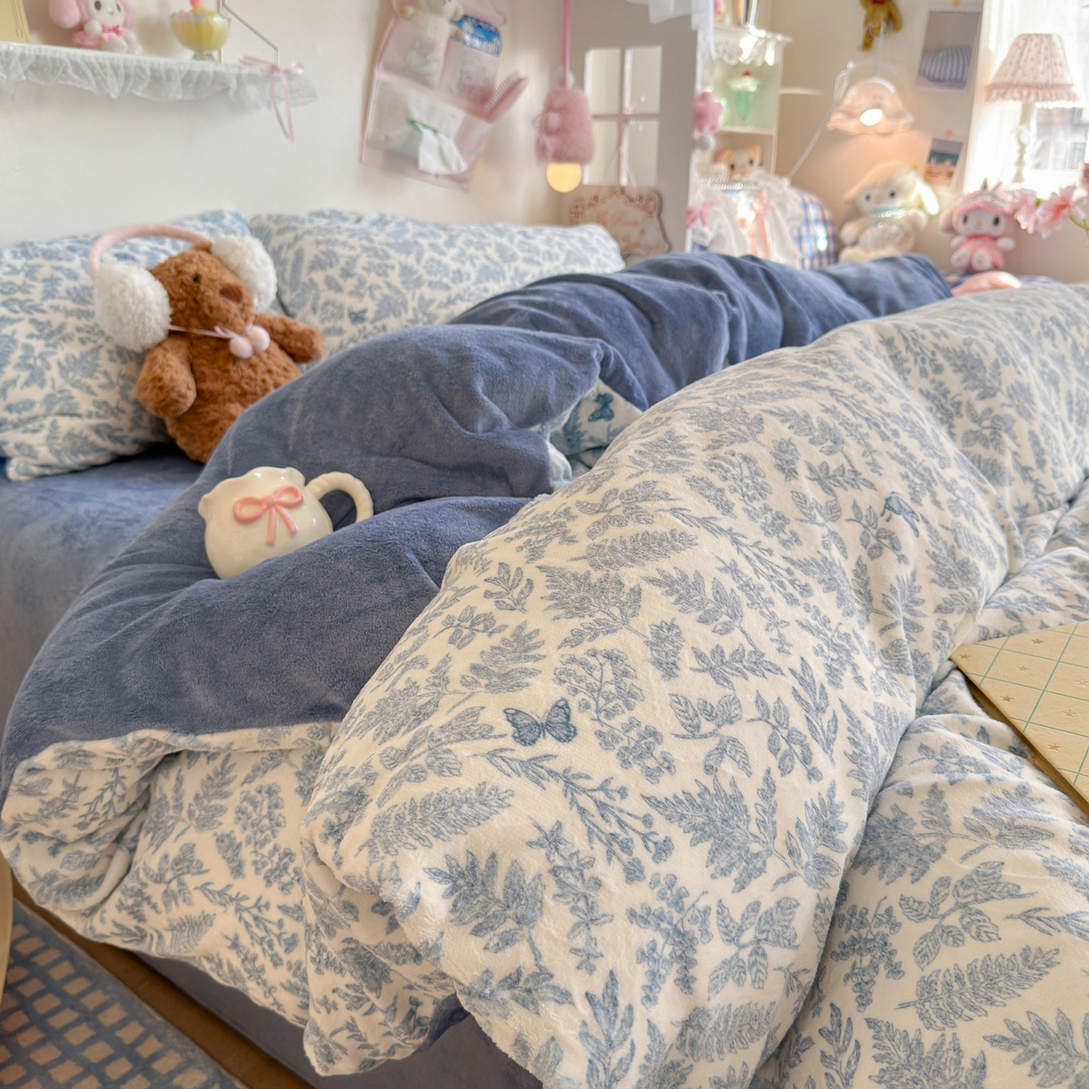 初念 2025新款加厚高克重保暖可爱系牛奶绒床品套件系列（小红书推荐）（提供买家秀） 风沙沙