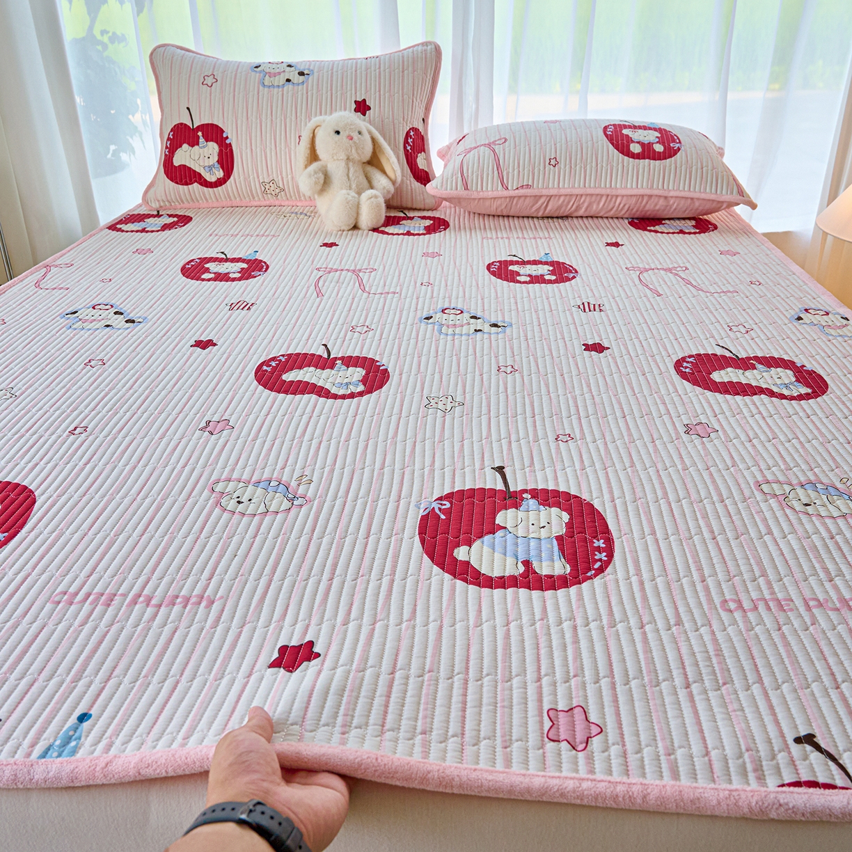 91家纺网 家纺一手货源 找家纺 （总）X猫先生 2025新款棉加绒床垫一面全棉一面牛奶绒床褥垫软床垫床盖四季通用