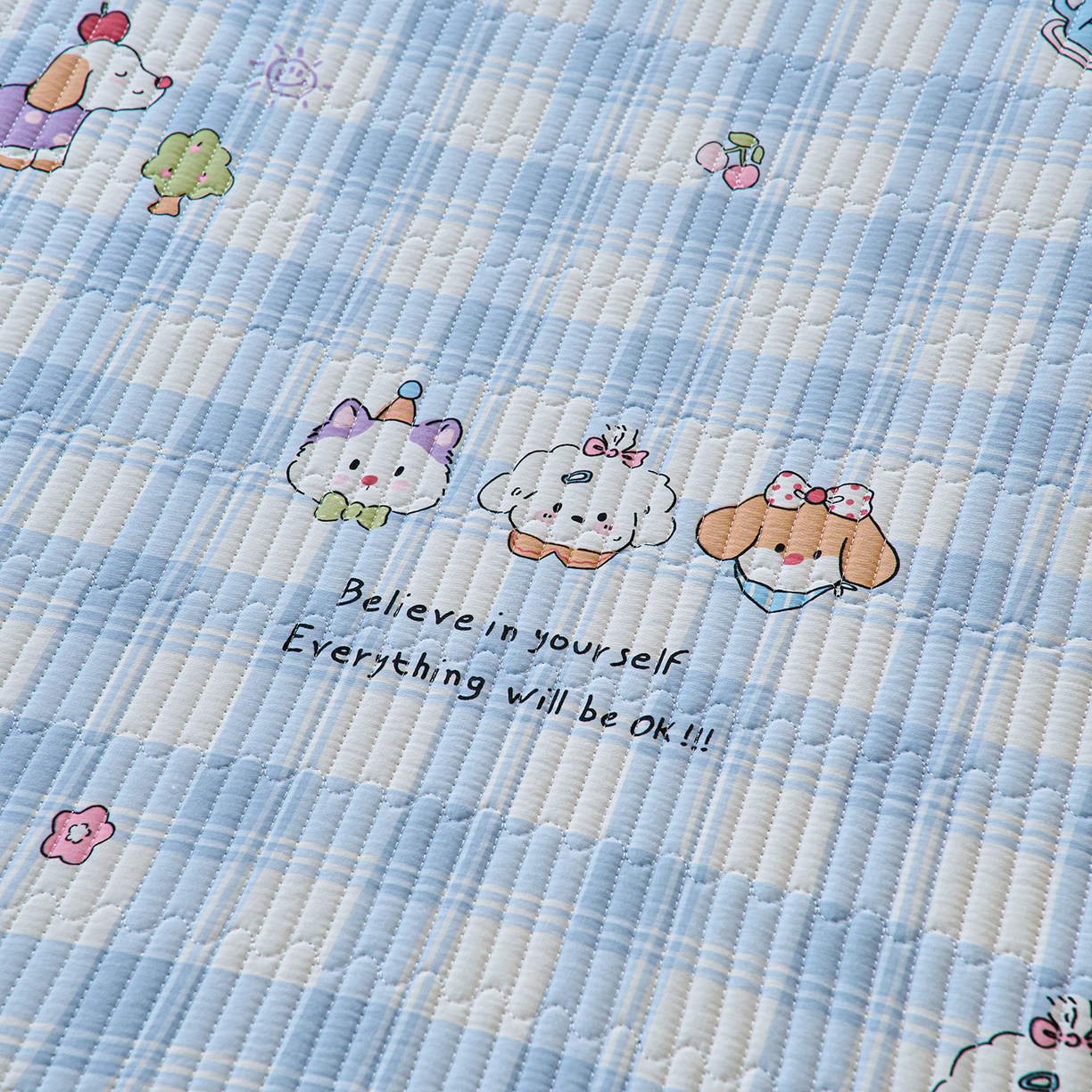 91家纺网 家纺一手货源 找家纺 X猫先生 2025新款棉加绒床垫一面全棉一面牛奶绒床褥垫软床垫床盖四季通用 逗号日记（A棉B绒）