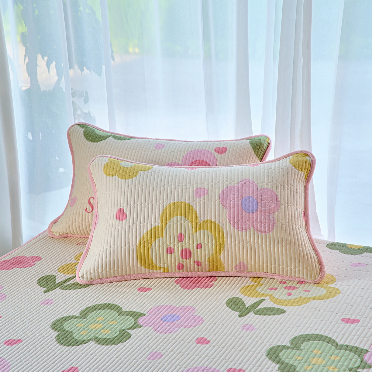 91家纺网 家纺一手货源 找家纺 X猫先生 2025新款棉加绒床垫一面全棉一面牛奶绒床褥垫软床垫床盖四季通用 贝利花都（A棉B绒）