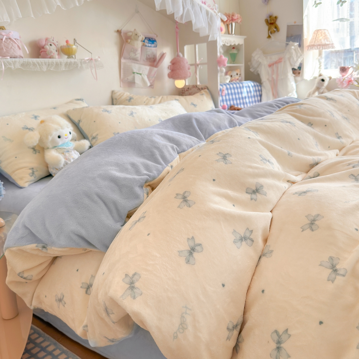 初念 2025新款加厚高克重保暖可爱系牛奶绒床品套件系列（小红书推荐）（提供买家秀） 梦幻