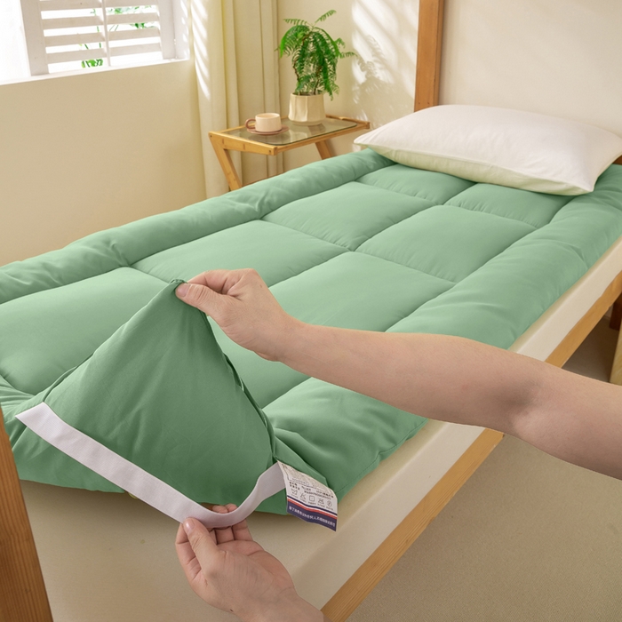 91家纺网 家纺一手货源 找家纺 憨豆家纺 2026新款酒店羽丝绒床垫学生宿舍单人床褥超厚榻榻米垫子不塌陷被褥可折叠（含买家秀） 绿树成荫