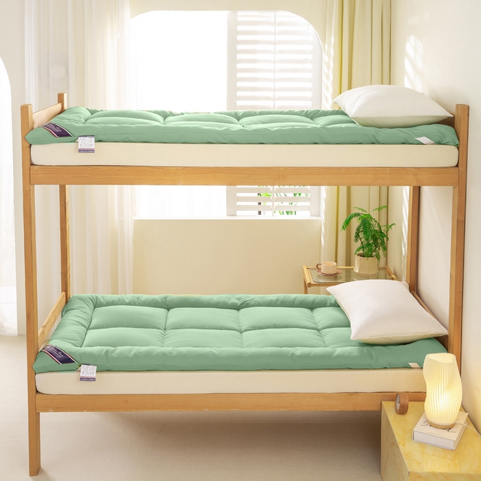 91家纺网 家纺一手货源 找家纺 憨豆家纺 2026新款酒店羽丝绒床垫学生宿舍单人床褥超厚榻榻米垫子不塌陷被褥可折叠（含买家秀） 绿树成荫