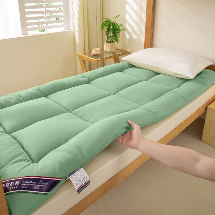 91家纺网 家纺一手货源 找家纺 憨豆家纺 2026新款酒店羽丝绒床垫学生宿舍单人床褥超厚榻榻米垫子不塌陷被褥可折叠（含买家秀） 绿树成荫