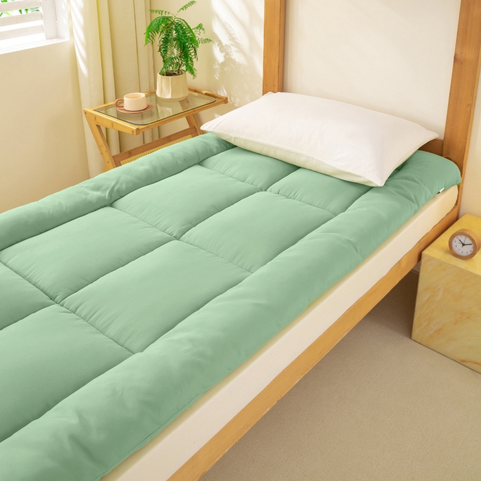 91家纺网 家纺一手货源 找家纺 憨豆家纺 2026新款酒店羽丝绒床垫学生宿舍单人床褥超厚榻榻米垫子不塌陷被褥可折叠（含买家秀） 绿树成荫