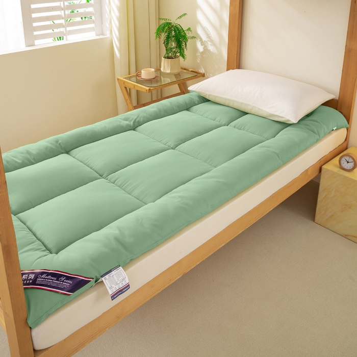 91家纺网 家纺一手货源 找家纺 憨豆家纺 2026新款酒店羽丝绒床垫学生宿舍单人床褥超厚榻榻米垫子不塌陷被褥可折叠（含买家秀） 绿树成荫