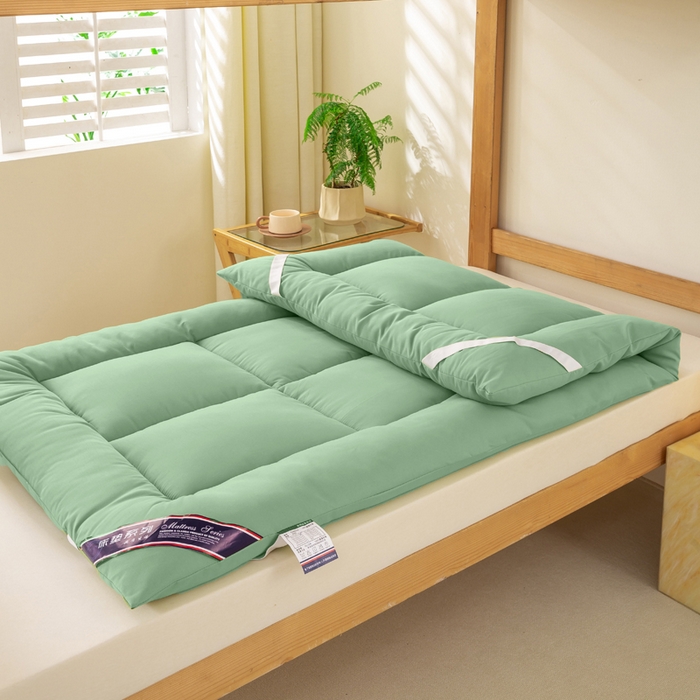 91家纺网 家纺一手货源 找家纺 憨豆家纺 2026新款酒店羽丝绒床垫学生宿舍单人床褥超厚榻榻米垫子不塌陷被褥可折叠（含买家秀） 绿树成荫