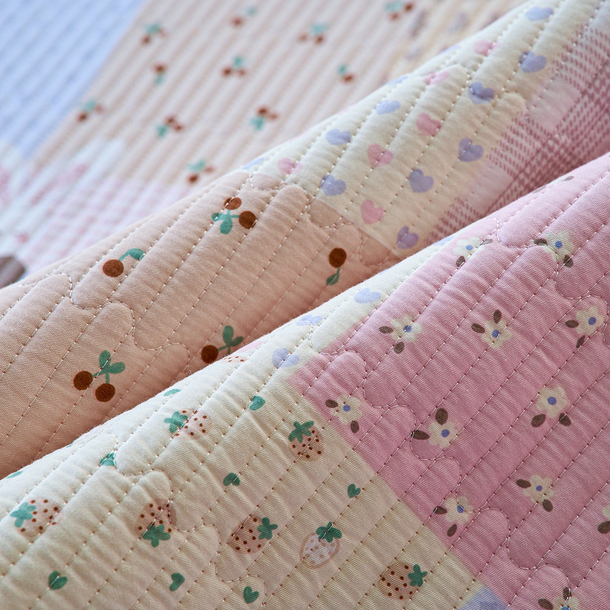 91家纺网 家纺一手货源 找家纺 X猫先生 2025新款棉加绒床垫一面全棉一面牛奶绒床褥垫软床垫床盖四季通用 丹麦少女（A棉B绒）