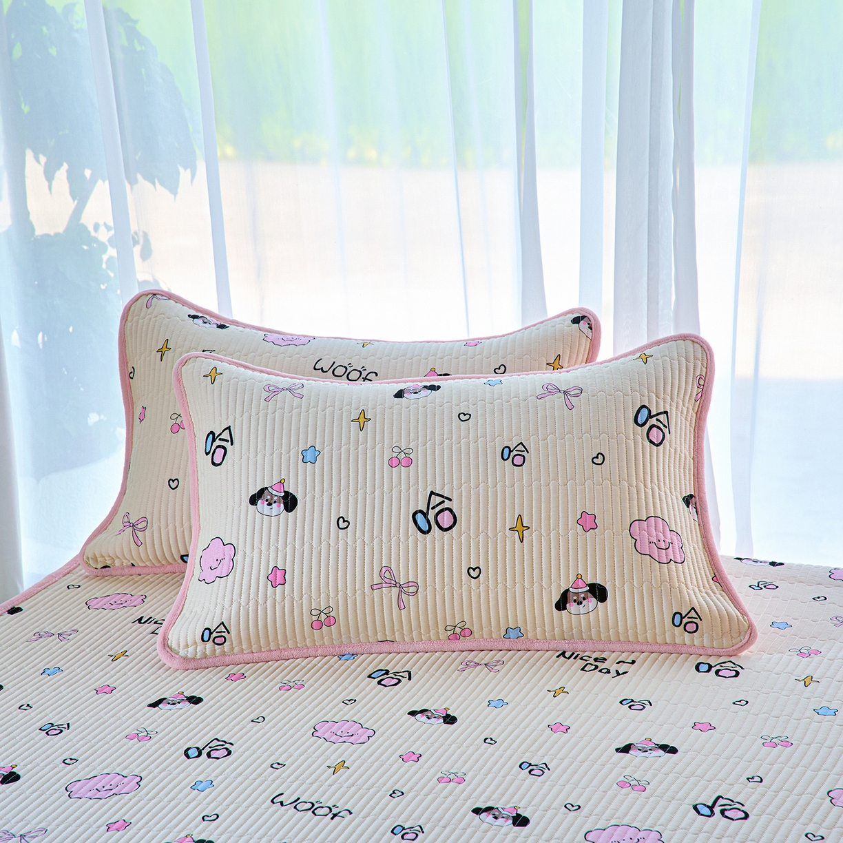 91家纺网 家纺一手货源 找家纺 X猫先生 2025新款棉加绒床垫一面全棉一面牛奶绒床褥垫软床垫床盖四季通用 哈哈狗(A棉B绒）