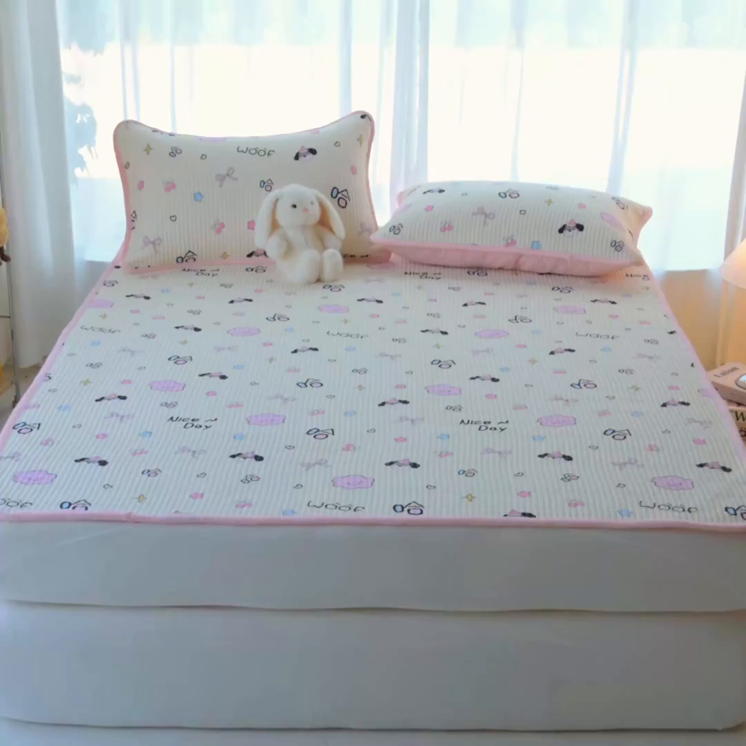 91家纺网 家纺一手货源 找家纺 X猫先生 2025新款棉加绒床垫一面全棉一面牛奶绒床褥垫软床垫床盖四季通用 哈哈狗(A棉B绒）