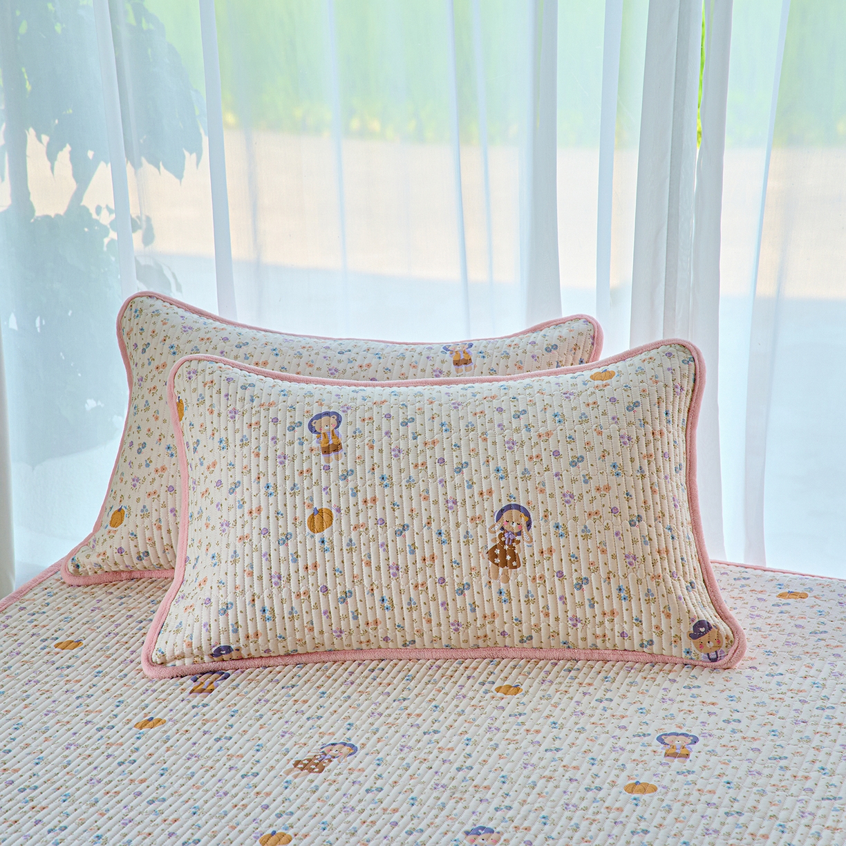 91家纺网 家纺一手货源 找家纺 X猫先生 2025新款棉加绒床垫一面全棉一面牛奶绒床褥垫软床垫床盖四季通用 花田囡囡（A棉B绒）