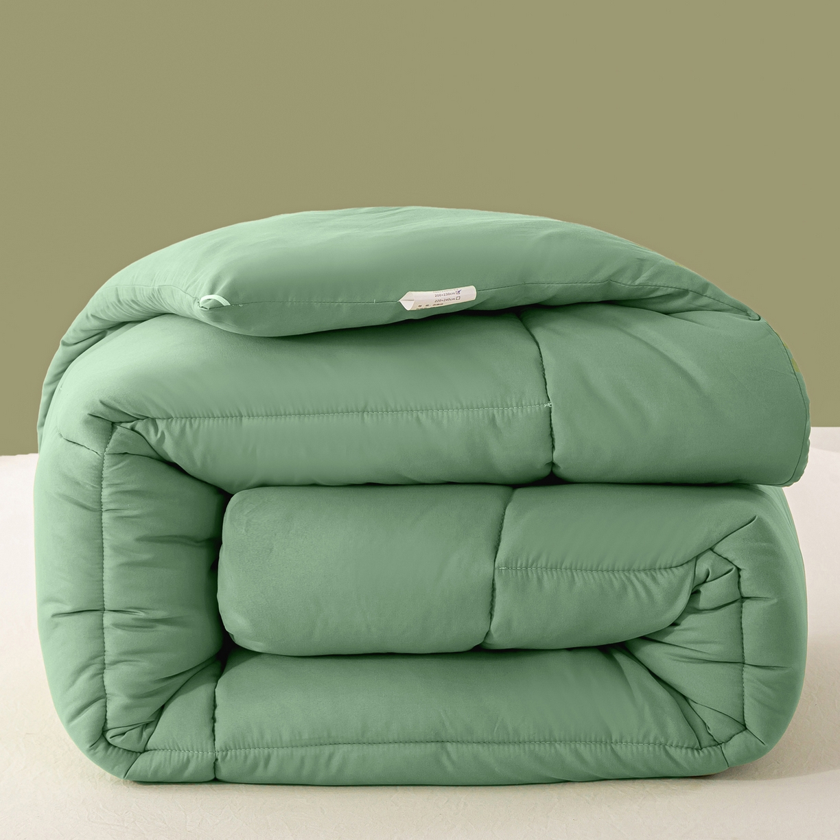 91家纺网 家纺一手货源 找家纺 憨豆家纺 2026新款磨毛四季被春秋被丝棉加厚冬被学生宿舍被子酒店宾馆跨境被芯 轻盈绿