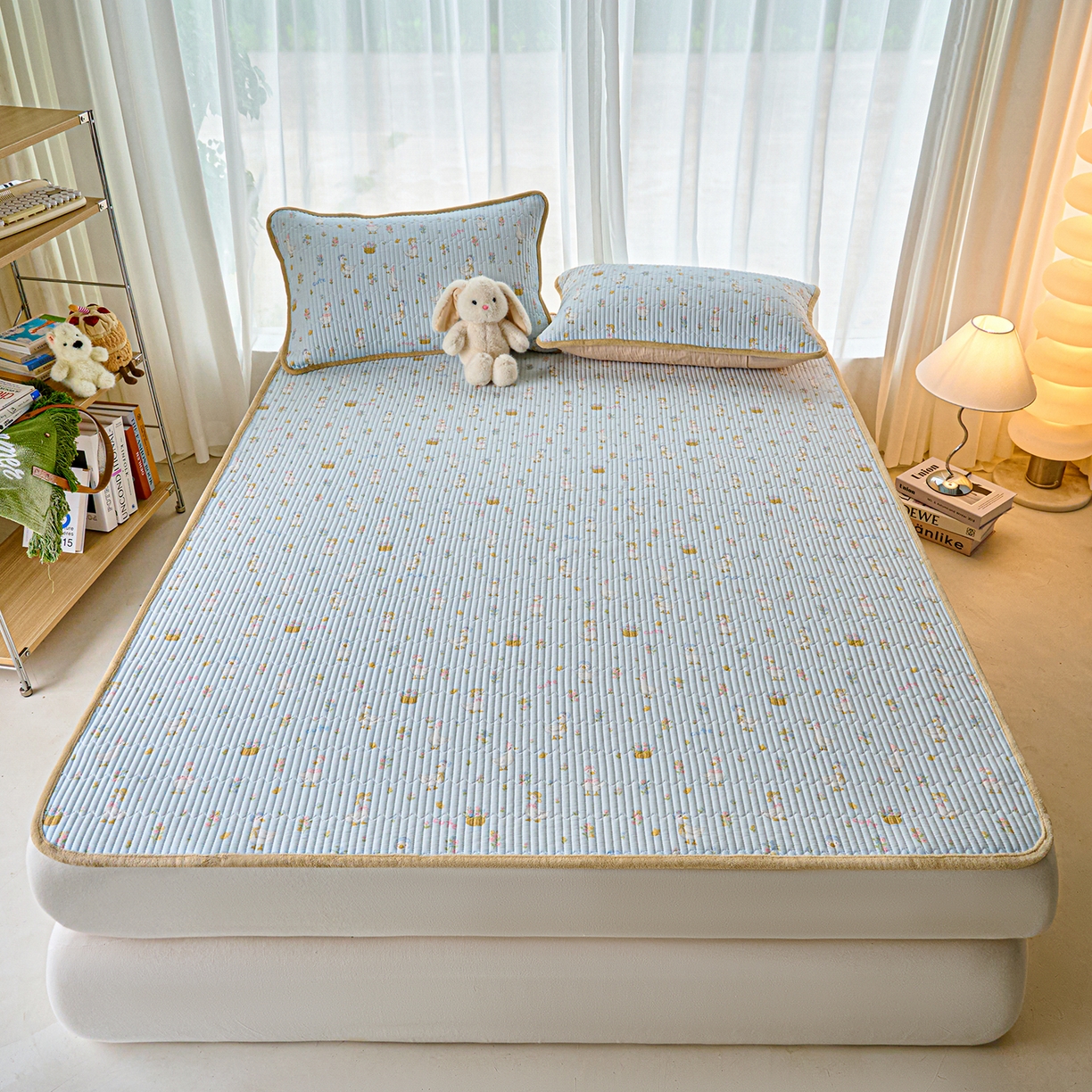 91家纺网 家纺一手货源 找家纺 X猫先生 2025新款棉加绒床垫一面全棉一面牛奶绒床褥垫软床垫床盖四季通用 萌萌鸭(A棉B绒）