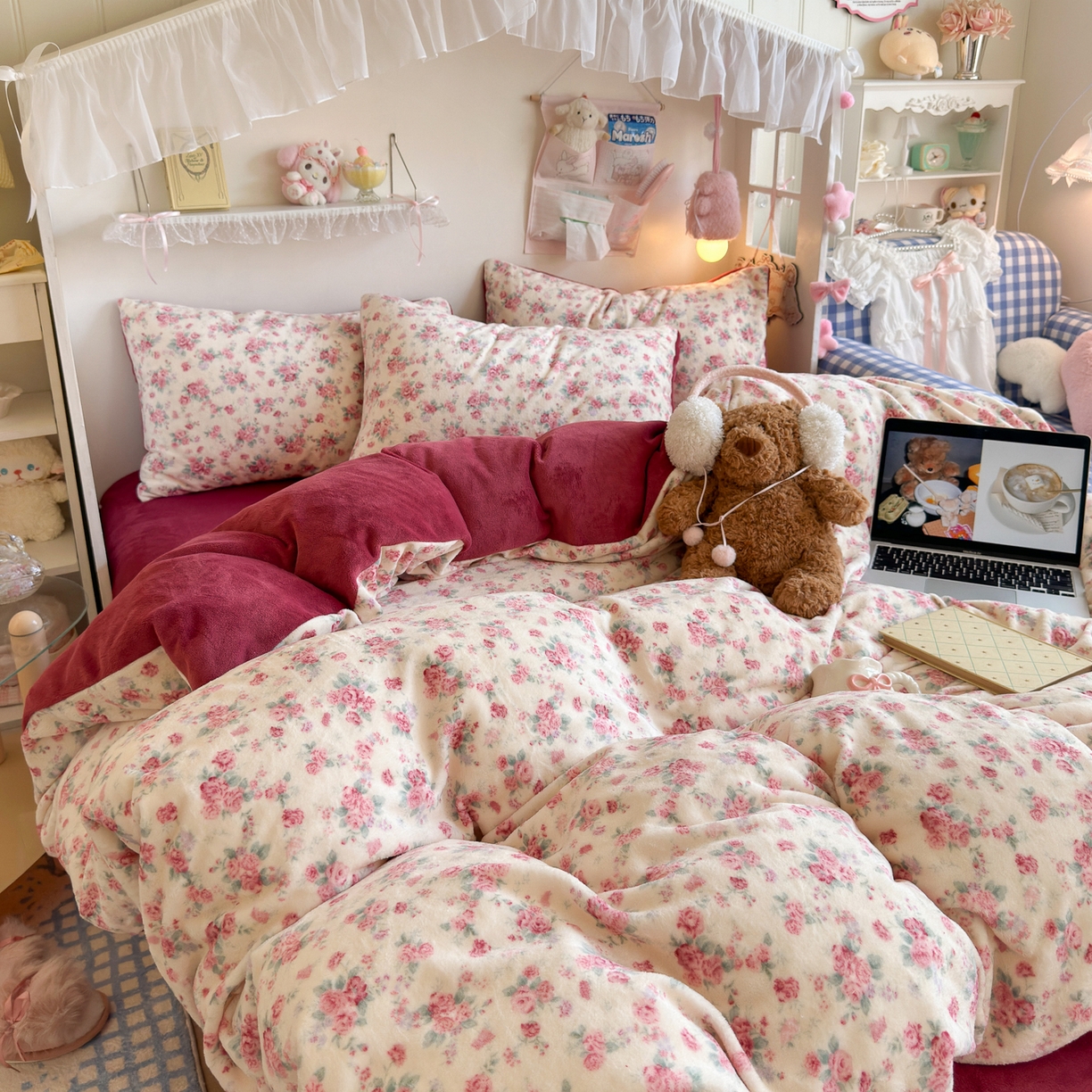 91家纺网 家纺一手货源 找家纺 初念 2025新款加厚高克重保暖可爱系牛奶绒床品套件系列（小红书推荐）（提供买家秀） 疏影