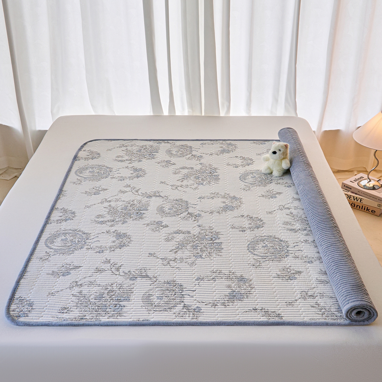 91家纺网 家纺一手货源 找家纺 X猫先生 2025新款棉加绒床垫一面全棉一面牛奶绒床褥垫软床垫床盖四季通用 莫奈花园(A棉B绒）