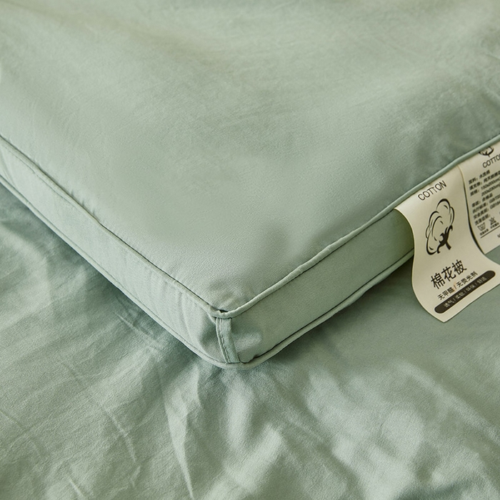 91家纺网 家纺一手货源 找家纺 星航家纺 2025新款立体新疆花被 立体棉花被 青雅绿