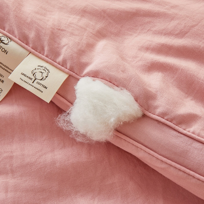 91家纺网 家纺一手货源 找家纺 星航家纺 2025新款立体新疆花被 立体棉花被 温柔粉