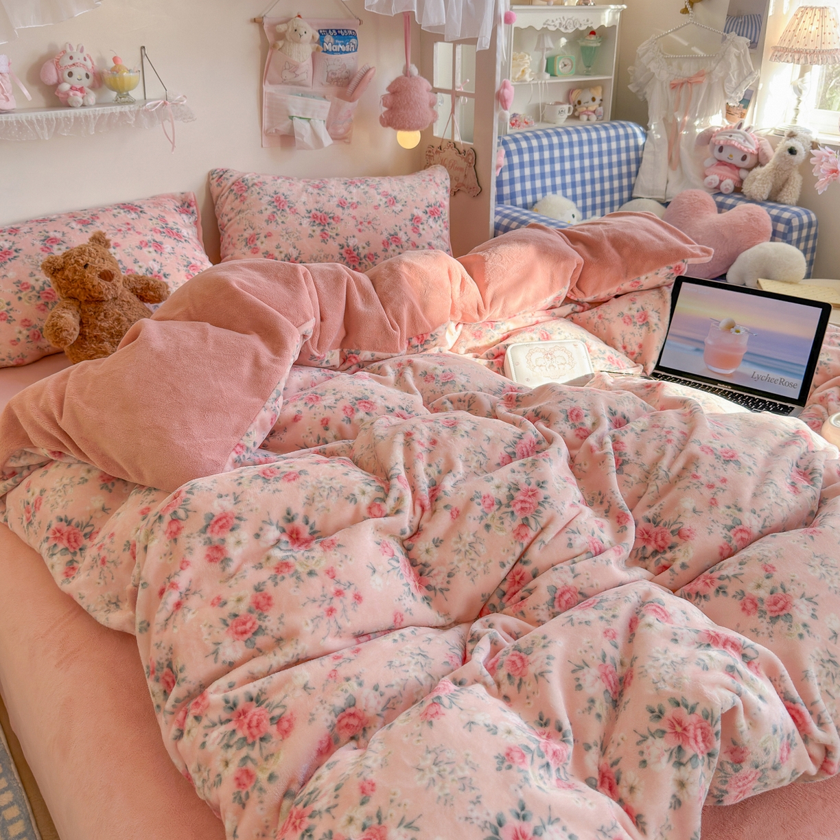 91家纺网 家纺一手货源 找家纺 初念 2025新款加厚高克重保暖可爱系牛奶绒床品套件系列（小红书推荐）（提供买家秀） 星辰闪烁