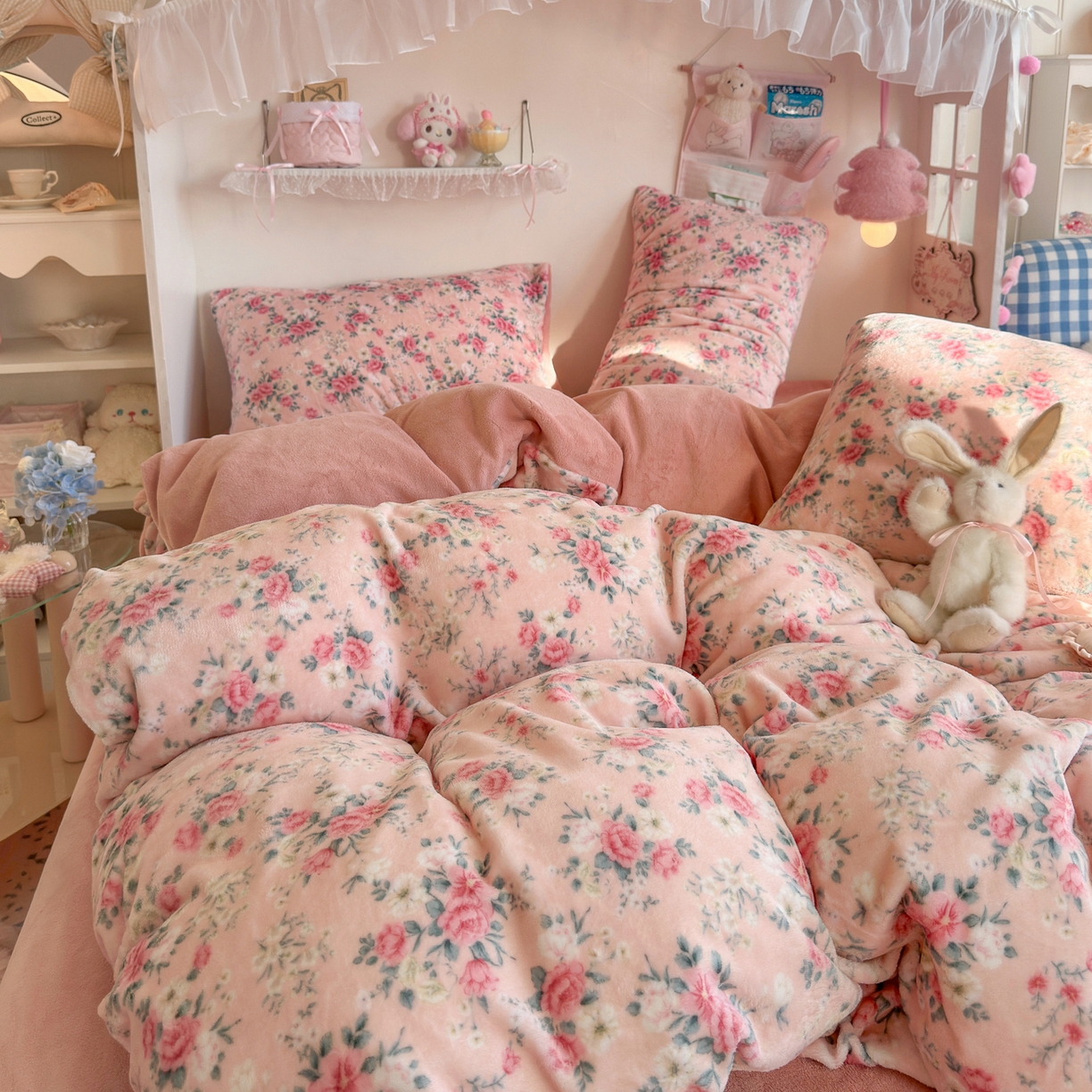 91家纺网 家纺一手货源 找家纺 初念 2025新款加厚高克重保暖可爱系牛奶绒床品套件系列（小红书推荐）（提供买家秀） 星辰闪烁