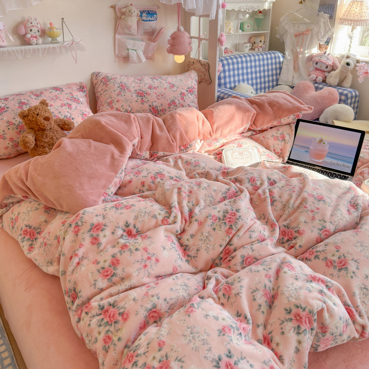 91家纺网 家纺一手货源 找家纺 初念 2025新款加厚高克重保暖可爱系牛奶绒床品套件系列（小红书推荐）（提供买家秀） 星辰闪烁