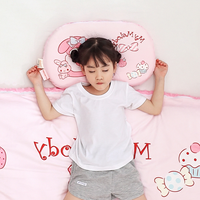 八零年代  2025新款三丽鸥正版授权儿童分区护颈枕健康睡眠记忆棉枕头枕套可拆洗 草莓美乐蒂