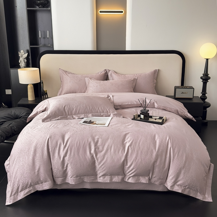 91家纺网 家纺一手货源 找家纺 （总）金昱纺 2025新款50双股100支长绒棉贡缎提花高定四件套