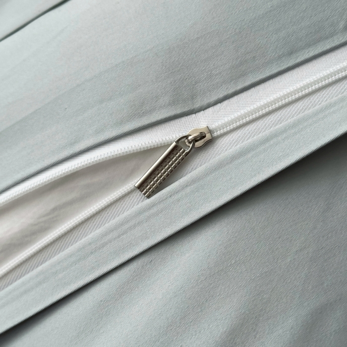 91家纺网 家纺一手货源 找家纺 金昱纺 2025新款50双股100支长绒棉贡缎提花高定四件套琉璃·青石兰