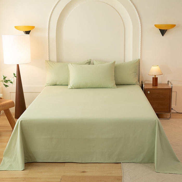 91家纺网 家纺一手货源 找家纺 （总）八十八家纺 2025新款全棉纯棉素色水洗棉床单纯棉纯色枕套单品床单枕套床单枕套单件