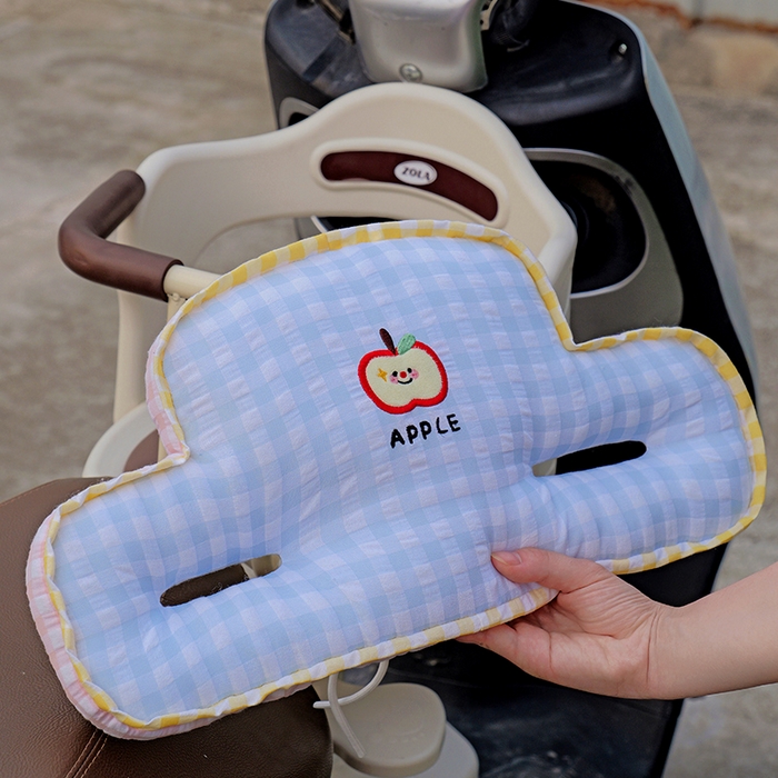 91家纺网 家纺一手货源 找家纺 仟亿莱 2025新款泡泡纱儿童防撞垫 防撞蓝格子