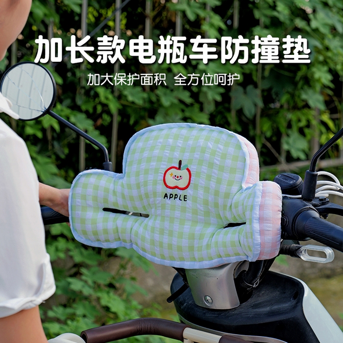 91家纺网 家纺一手货源 找家纺 仟亿莱 2025新款泡泡纱儿童防撞垫 防撞绿格子