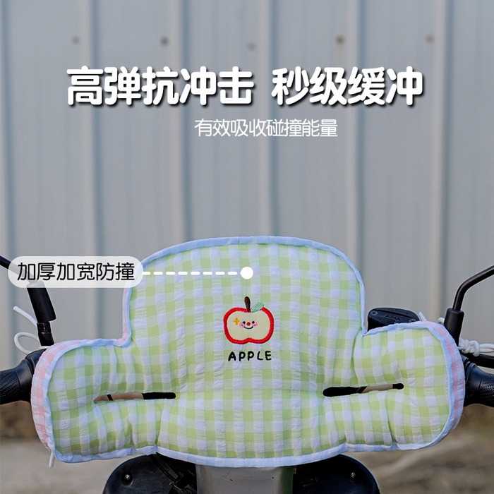 91家纺网 家纺一手货源 找家纺 仟亿莱 2025新款泡泡纱儿童防撞垫 防撞绿格子