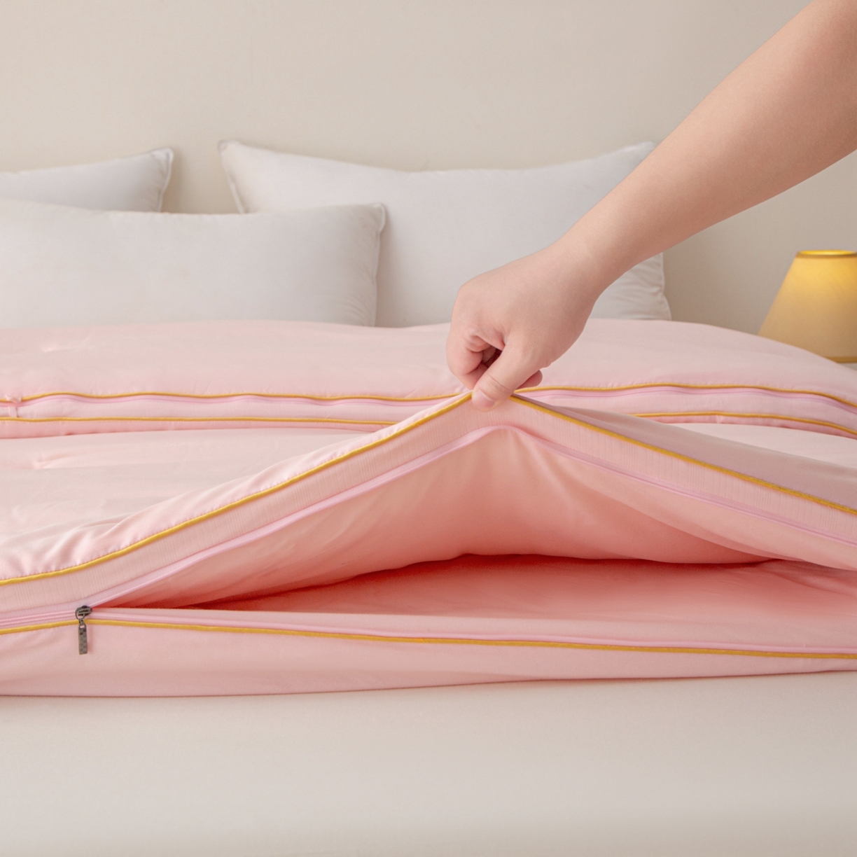 91家纺网 家纺一手货源 找家纺 维洋家纺 2025新款A类提花良质天然大豆子母被子被芯 良质玉