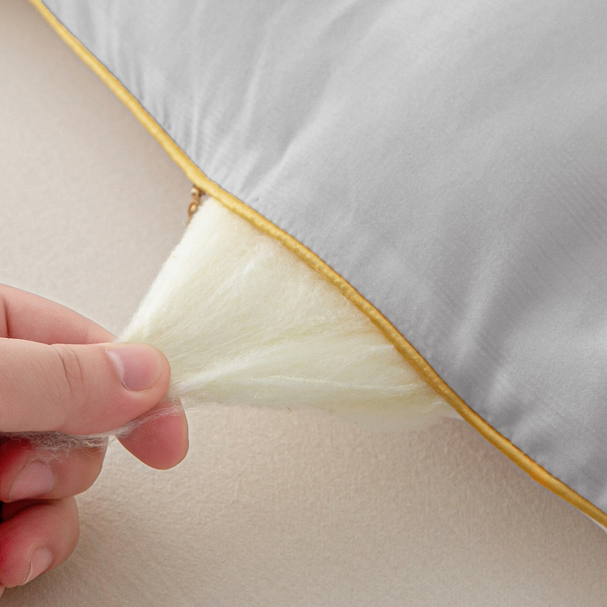 91家纺网 家纺一手货源 找家纺 维洋家纺 2025新款A类提花良质天然大豆子母被子被芯 良质灰