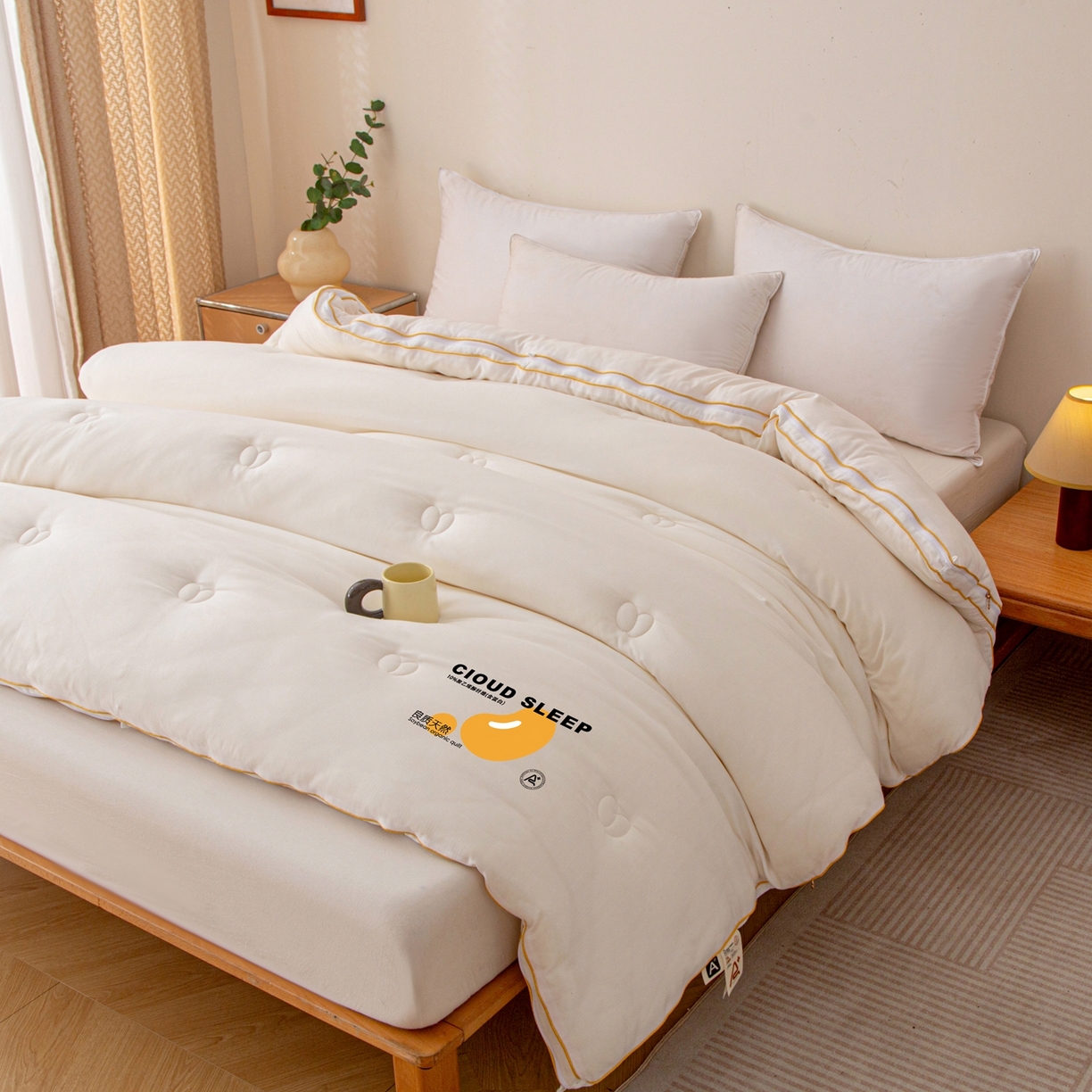 91家纺网 家纺一手货源 找家纺 （总）维洋家纺 2025新款A类提花良质天然大豆子母被子被芯