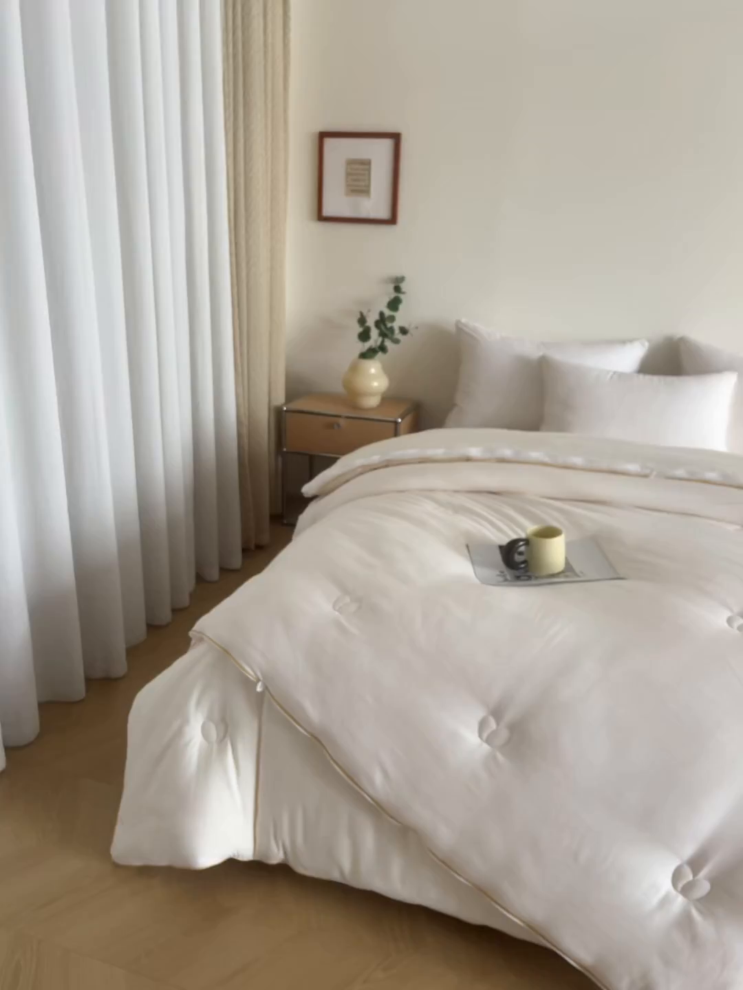 91家纺网 家纺一手货源 找家纺 维洋家纺 2025新款A类提花良质天然大豆子母被子被芯 良质白