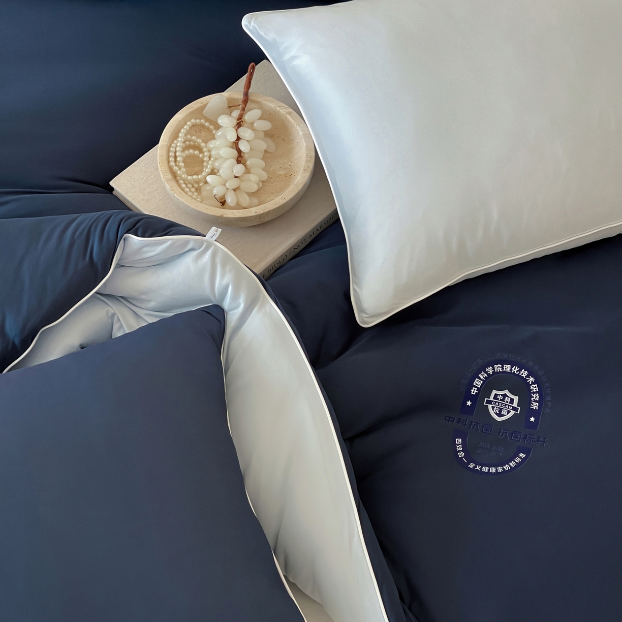 91家纺网 家纺一手货源 找家纺 一加一 2025新款泡芙中科抗菌大豆被被子被芯 星光蓝