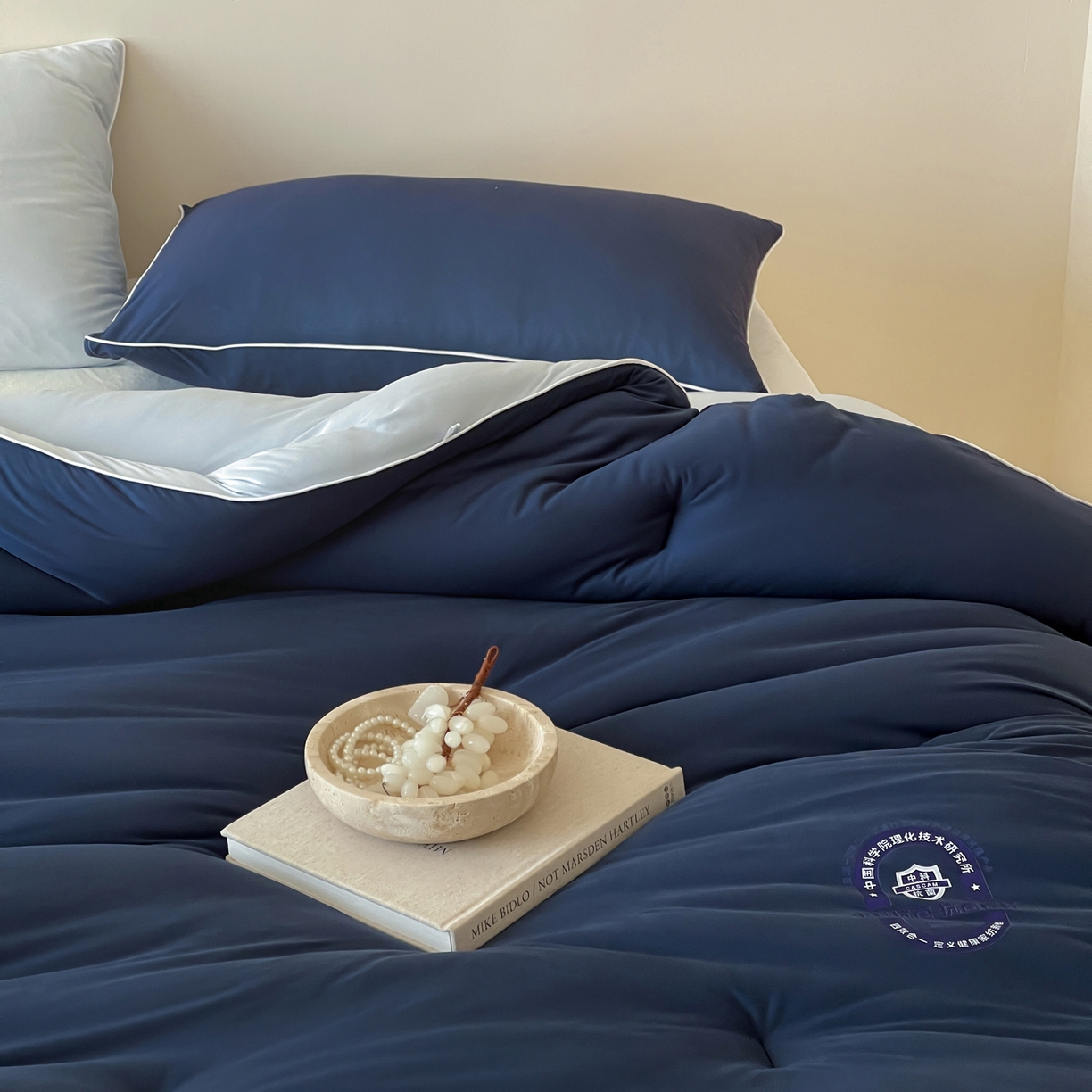 91家纺网 家纺一手货源 找家纺 一加一 2025新款泡芙中科抗菌大豆被被子被芯 星光蓝