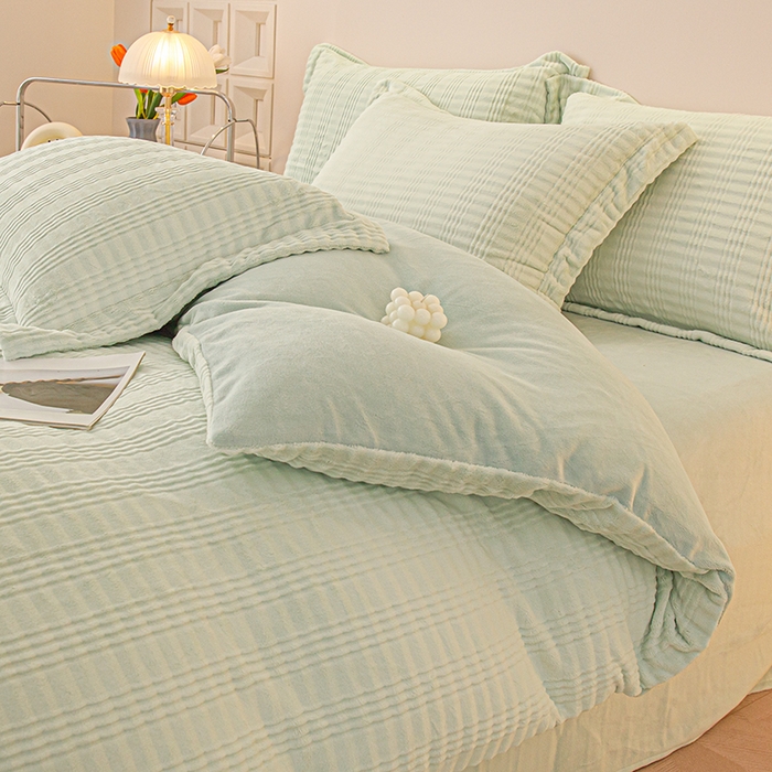 91家纺网 家纺一手货源 找家纺 （总）锦罗绣 2025新款全消光烂花230克牛奶绒四件套