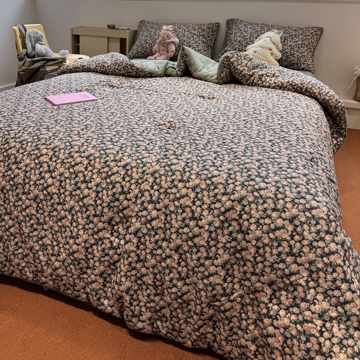 91家纺网 家纺一手货源 找家纺 （总）一加一 2025新款40全棉双层纱印花中科抗菌被子四件套