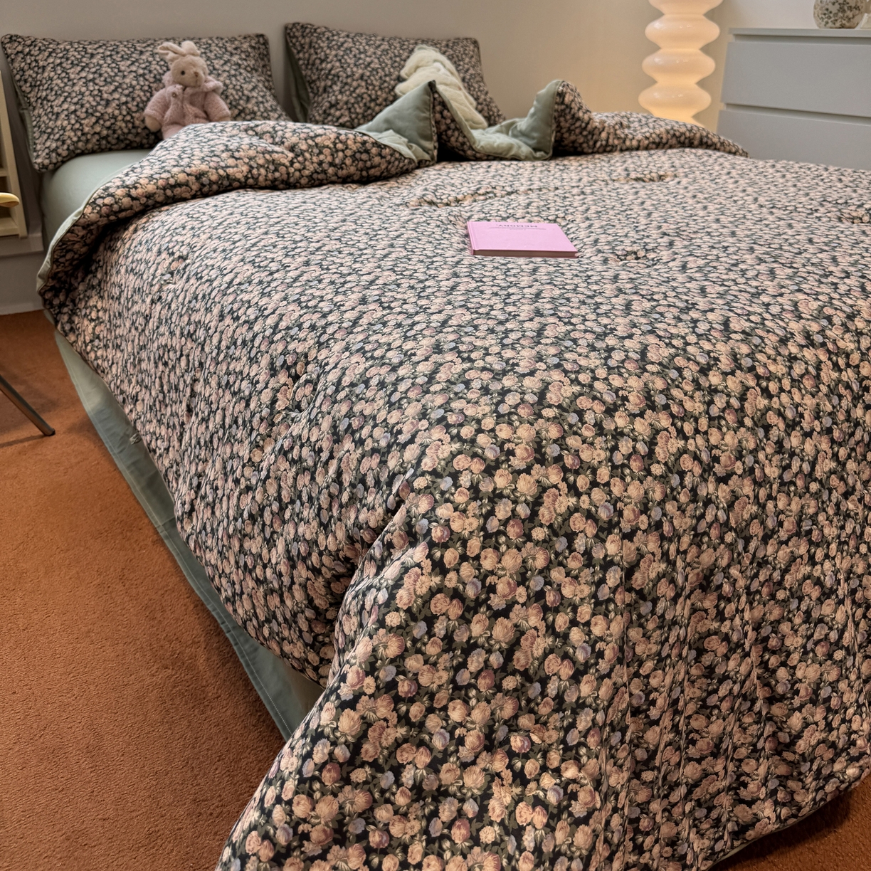 91家纺网 家纺一手货源 找家纺 （总）一加一 2025新款40全棉双层纱印花中科抗菌被子四件套