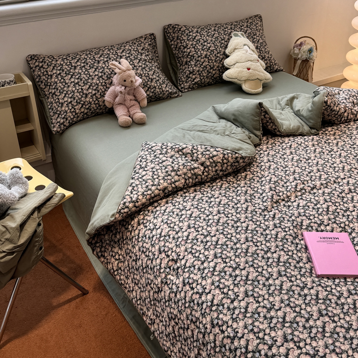 91家纺网 家纺一手货源 找家纺 （总）一加一 2025新款40全棉双层纱印花中科抗菌被子四件套