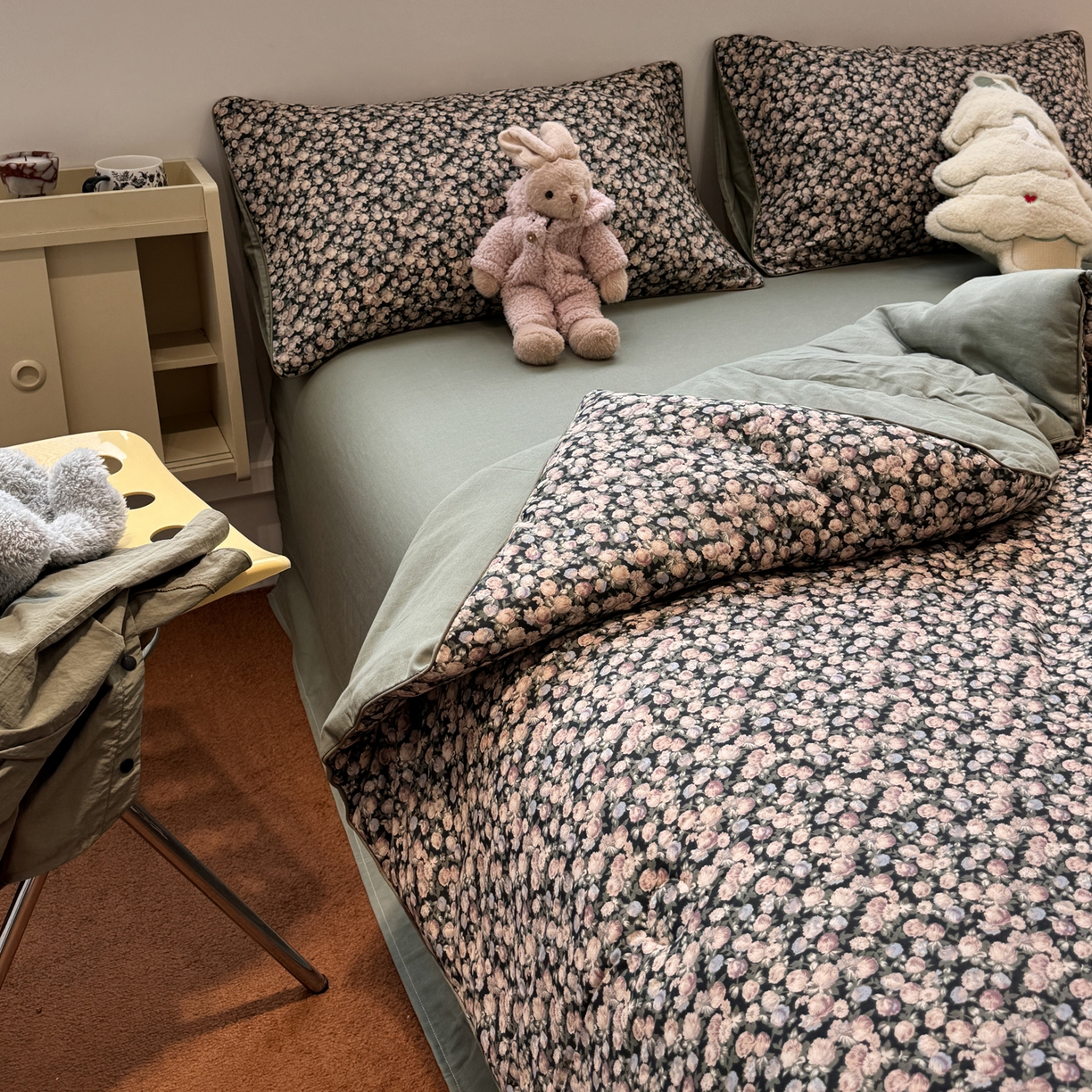 91家纺网 家纺一手货源 找家纺 （总）一加一 2025新款40全棉双层纱印花中科抗菌被子四件套