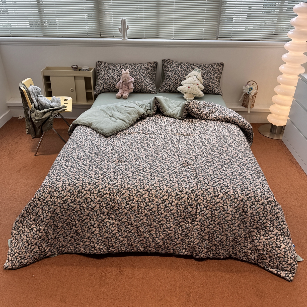 91家纺网 家纺一手货源 找家纺 （总）一加一 2025新款40全棉双层纱印花中科抗菌被子四件套