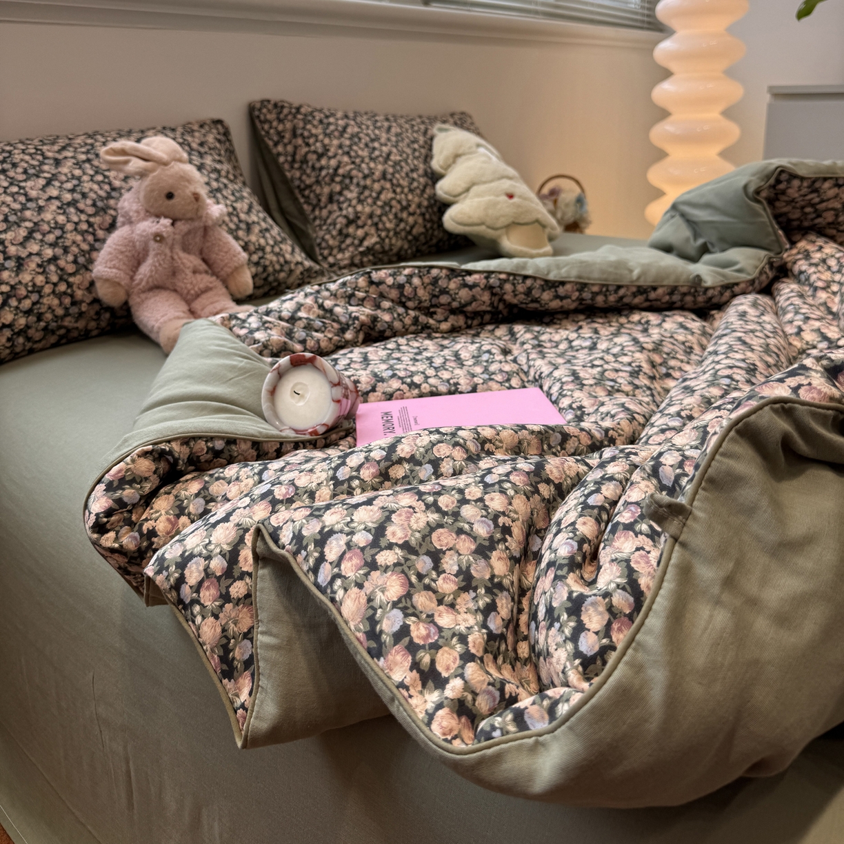 91家纺网 家纺一手货源 找家纺 （总）一加一 2025新款40全棉双层纱印花中科抗菌被子四件套