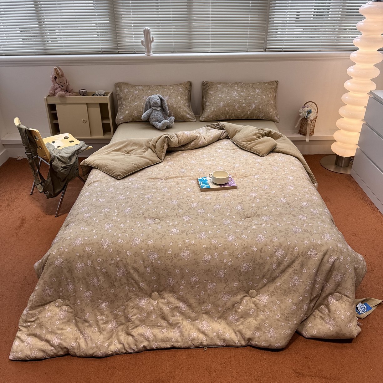 91家纺网 家纺一手货源 找家纺 （总）一加一 2025新款40全棉双层纱印花中科抗菌被子四件套