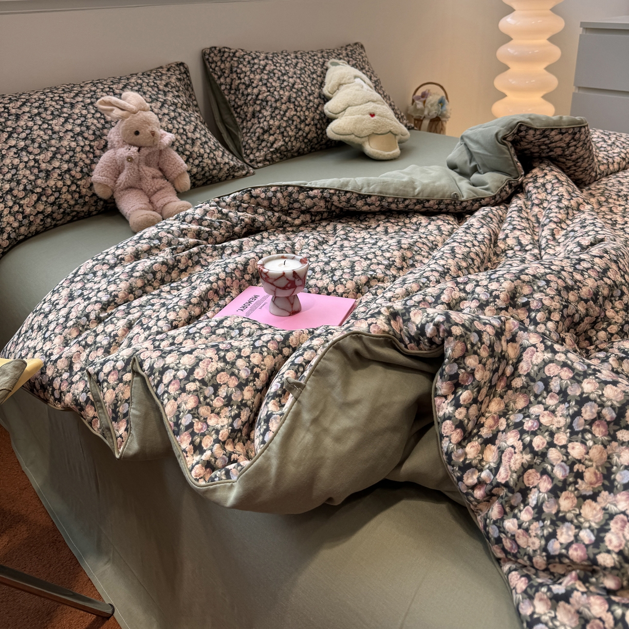 91家纺网 家纺一手货源 找家纺 （总）一加一 2025新款40全棉双层纱印花中科抗菌被子四件套