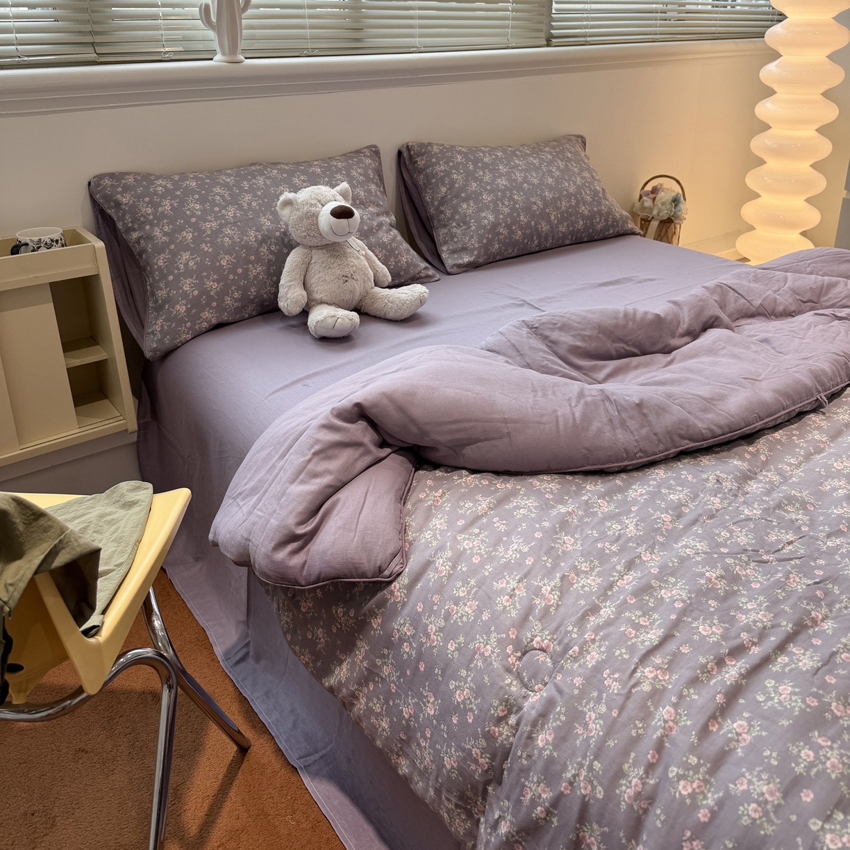 91家纺网 家纺一手货源 找家纺 一加一 2025新款40全棉双层纱印花中科抗菌被子四件套 遇见