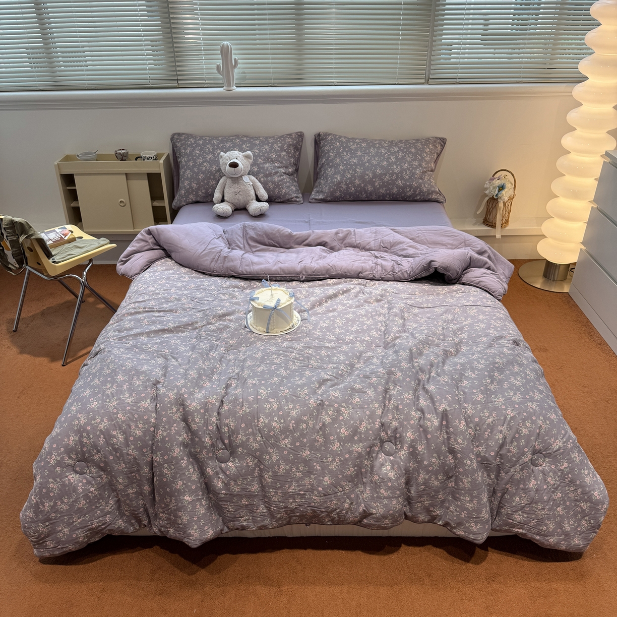 一加一 2025新款40全棉双层纱印花中科抗菌被子四件套 遇见