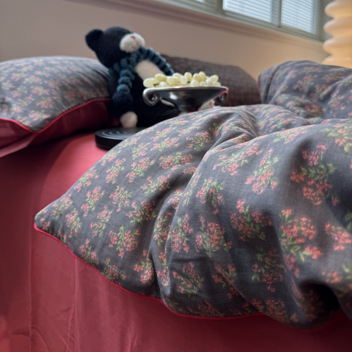 91家纺网 家纺一手货源 找家纺 一加一 2025新款40全棉双层纱印花中科抗菌被子四件套 花镜