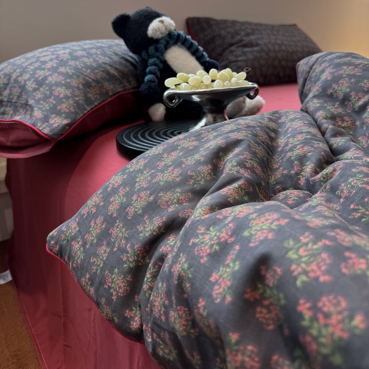 91家纺网 家纺一手货源 找家纺 一加一 2025新款40全棉双层纱印花中科抗菌被子四件套 花镜